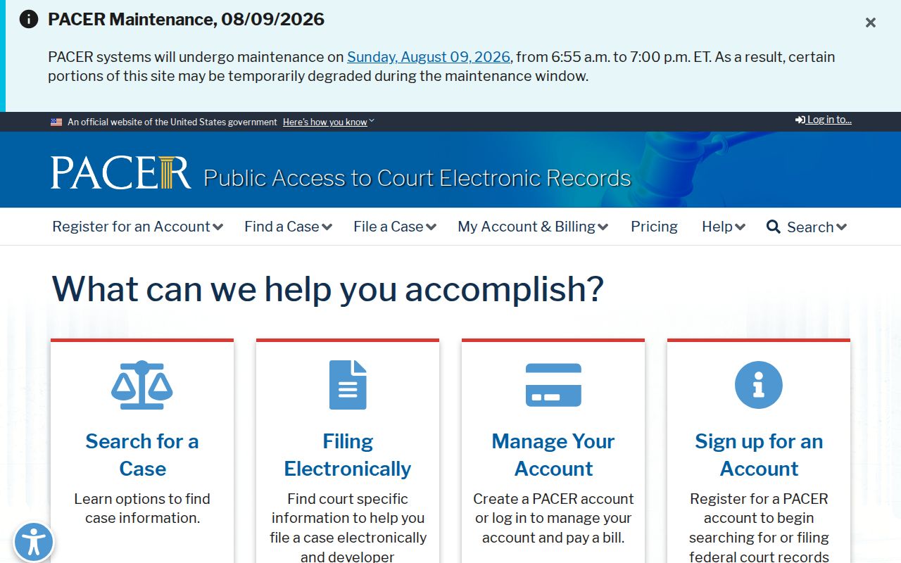 Coleman County criminal history federal court records portal
